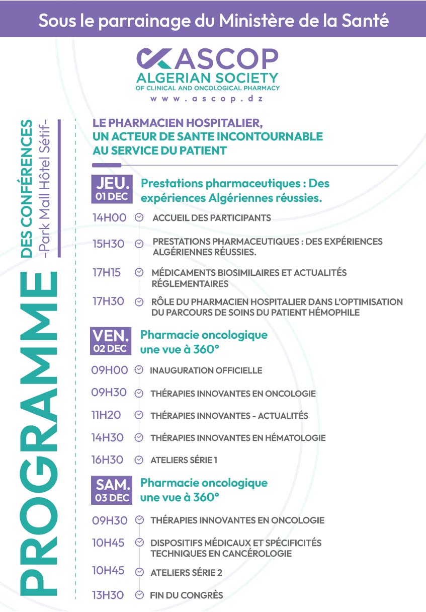 PROGRAMME Congrès de Sétif